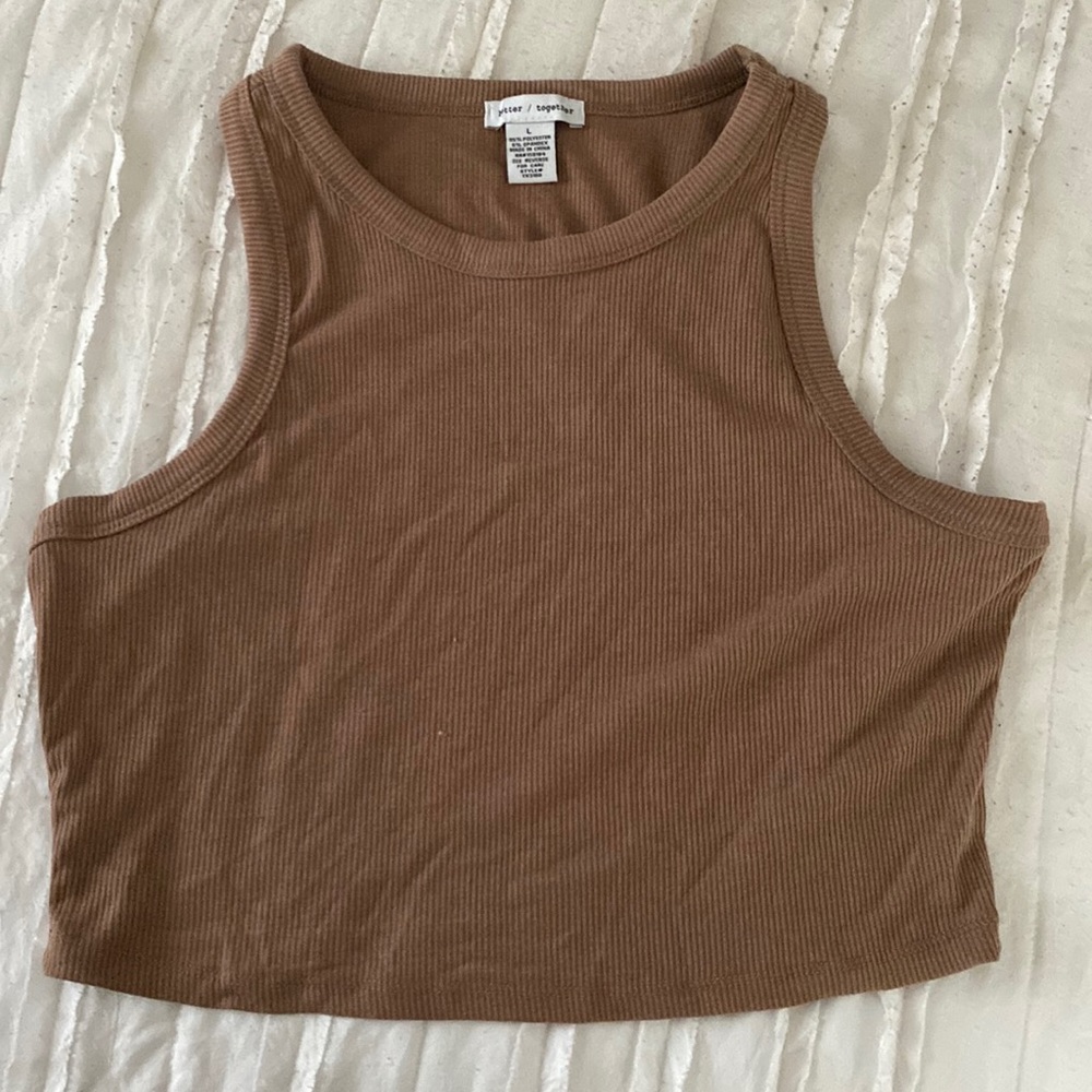 Brown crop top